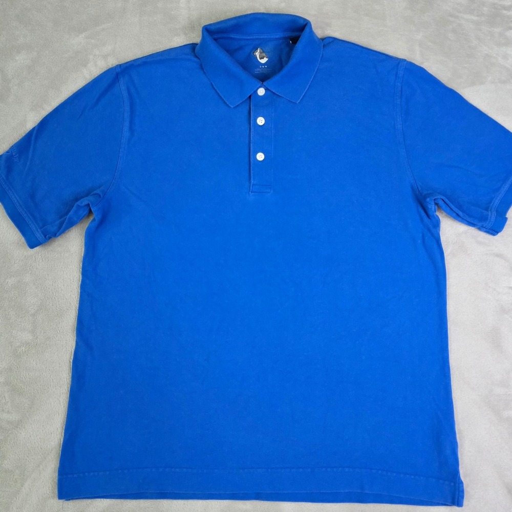 Callaway Golf Polo Mens Large Royal Blue Cotton Pique Short‎ Sleeve Shirt